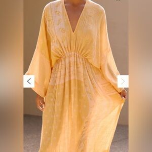 Anthropologie gauze maxi dress